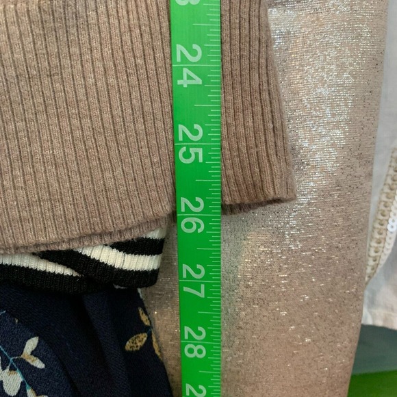 Ruby Moon Sweater Womens Sz L Beige Purple Cowl Neck Buttons Long Sleeve - Picture 9 of 9